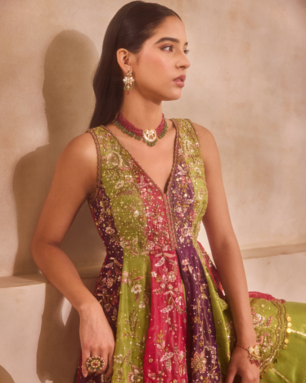 Peplum Style Kurti with Sharara