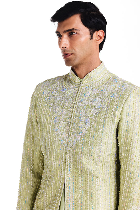 Royal Sage Sherwani Set