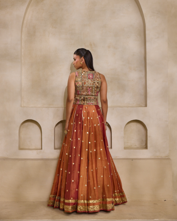 Two-Shade Kali Lehenga