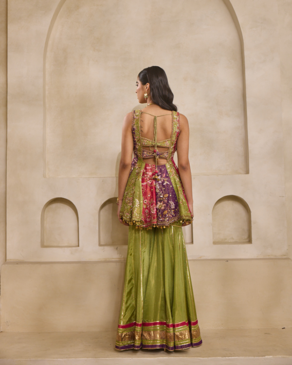 Peplum Style Kurti with Sharara