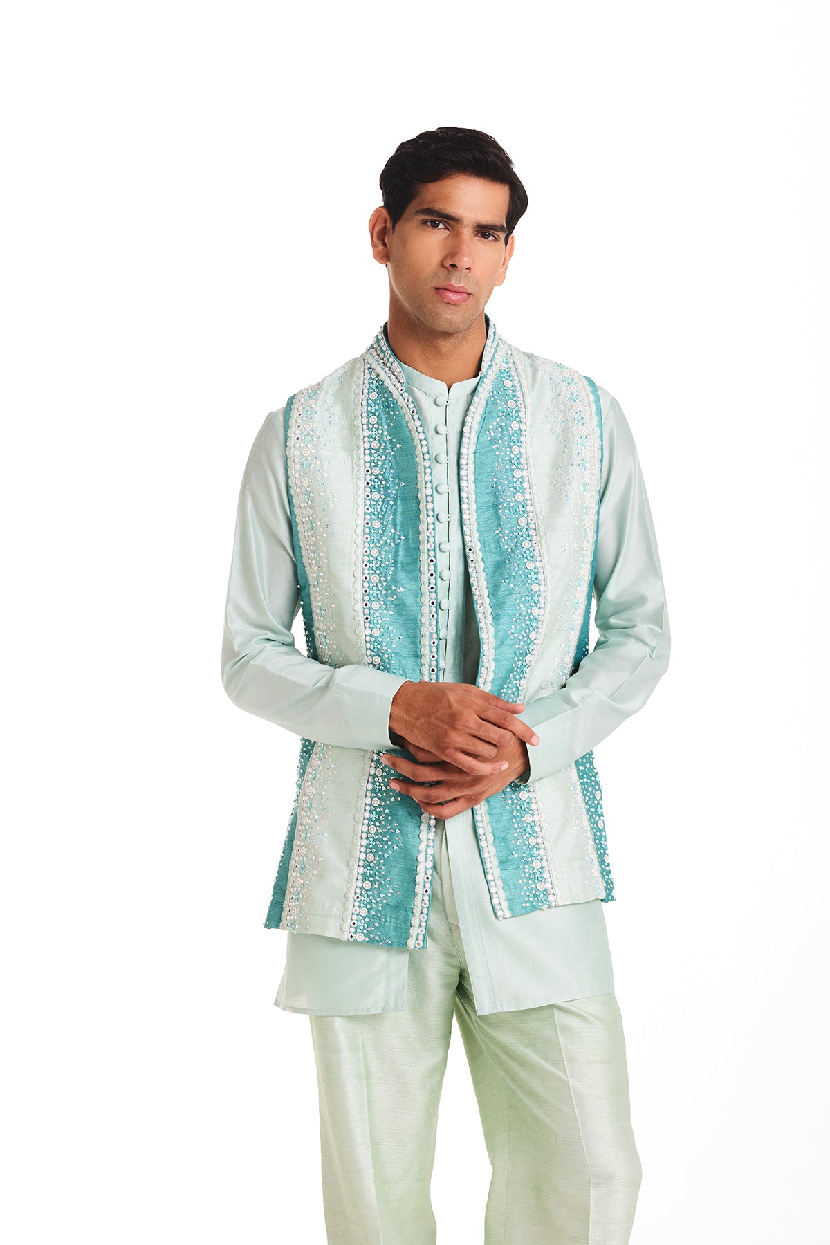 Mint Garden Bandhgala Set