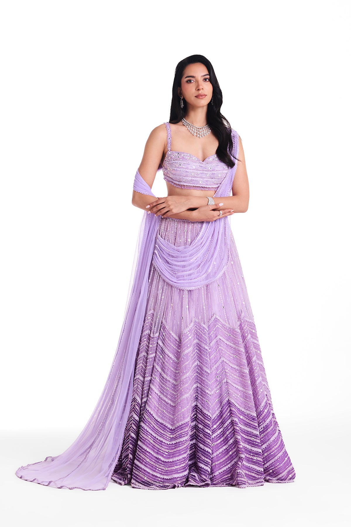 Lavender Rose Lehenga Set