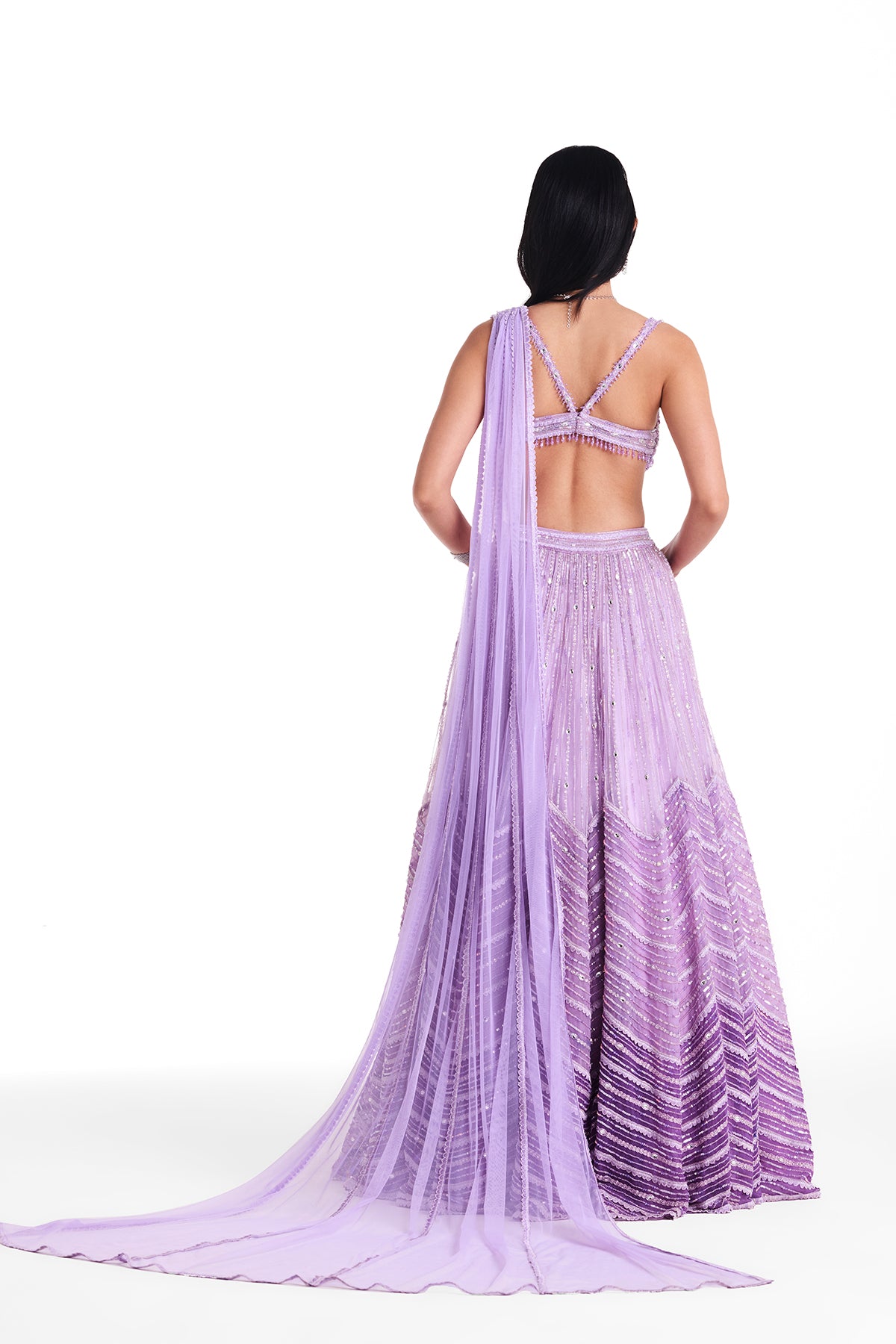 Lavender Rose Lehenga Set