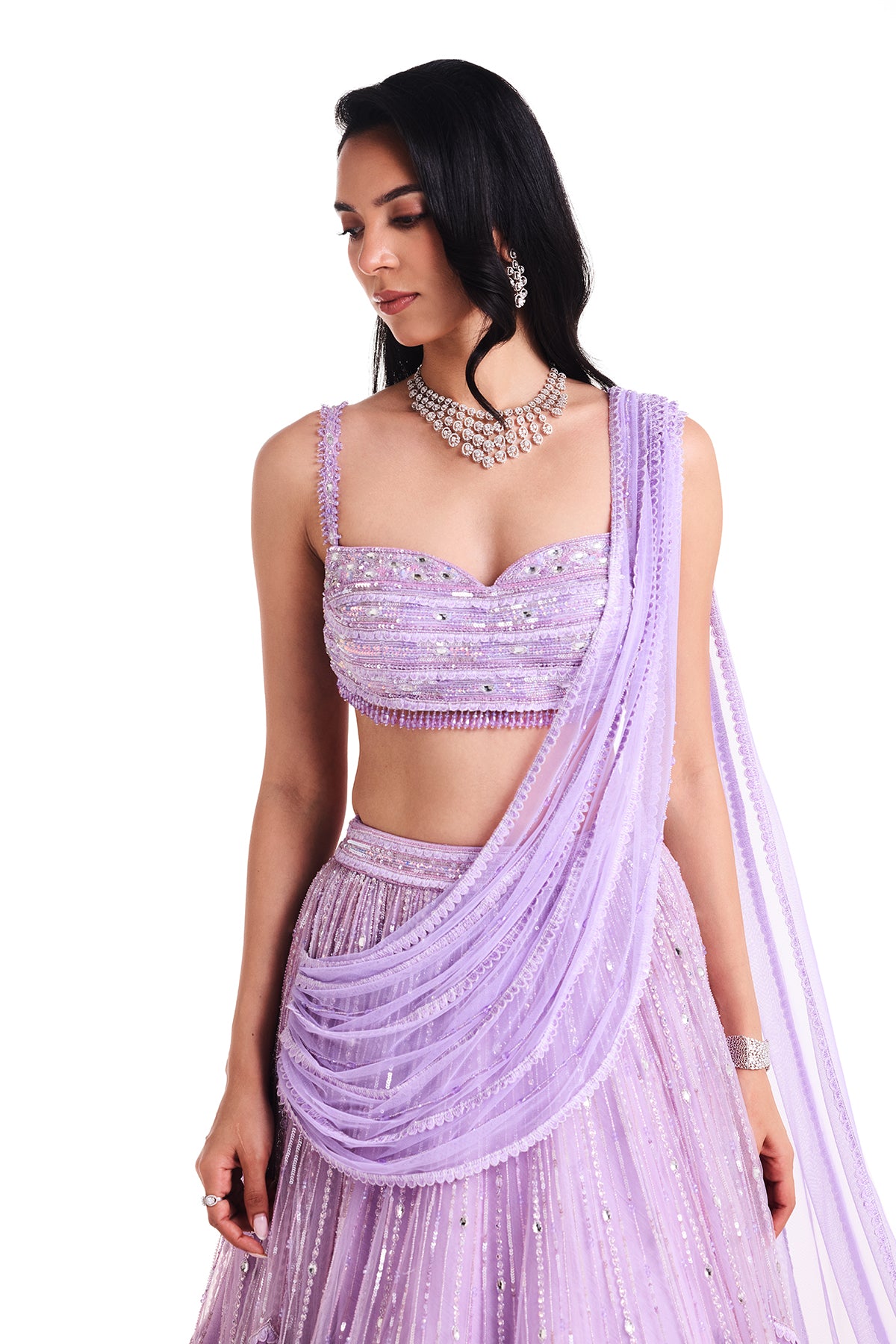 Lavender Rose Lehenga Set