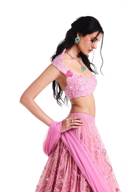 Cherry Blossom Lehenga Set