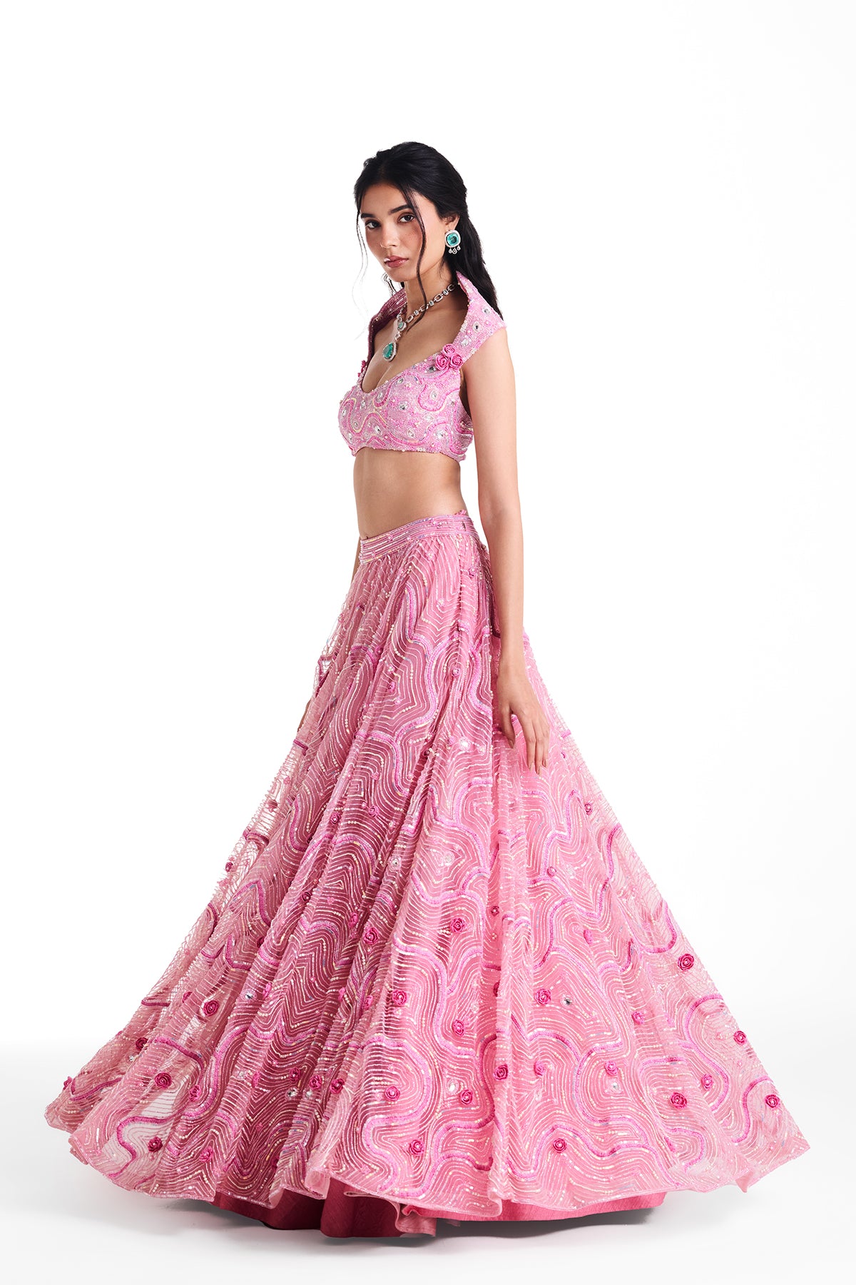 Cherry Blossom Lehenga Set