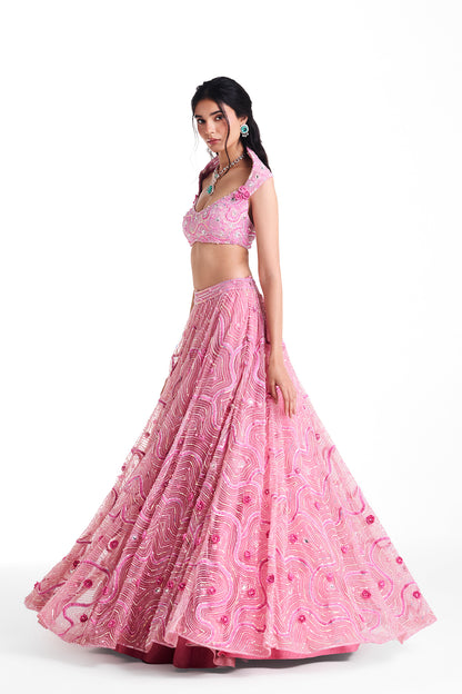 Cherry Blossom Lehenga Set