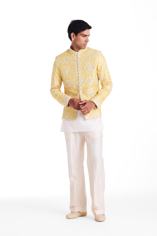 Sunlit Bloom Bandhgala Set
