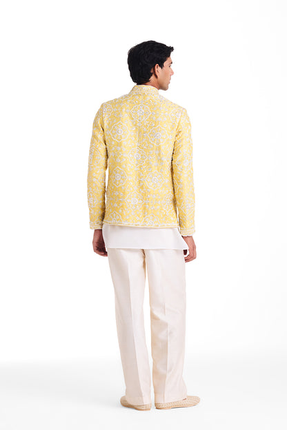 Sunlit Bloom Bandhgala Set