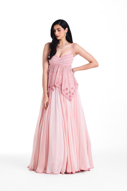 Pink Magnolia Lehenga Set