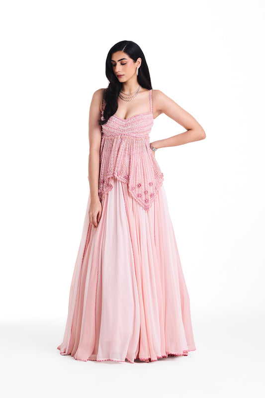Pink Magnolia Lehenga Set