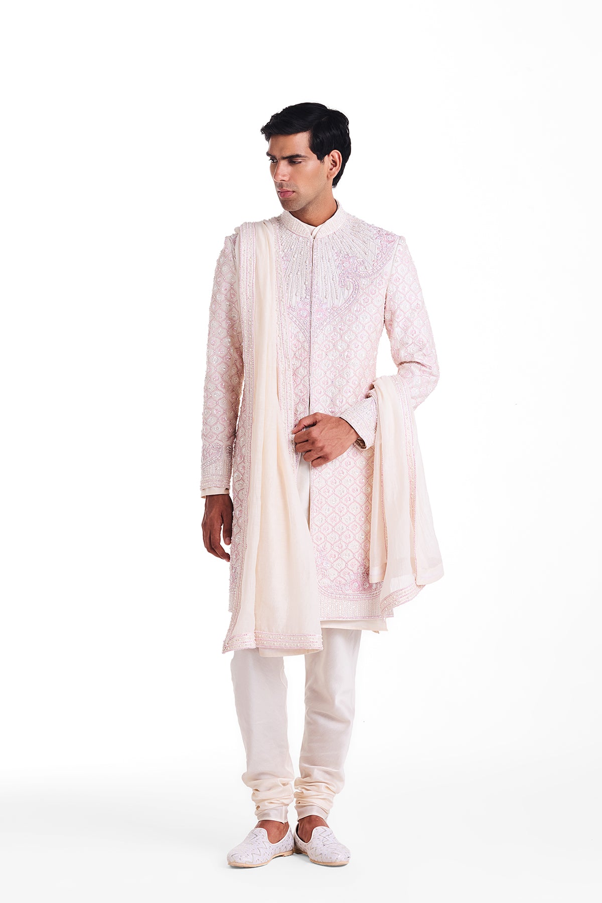Ivory Rose Sherwani Set