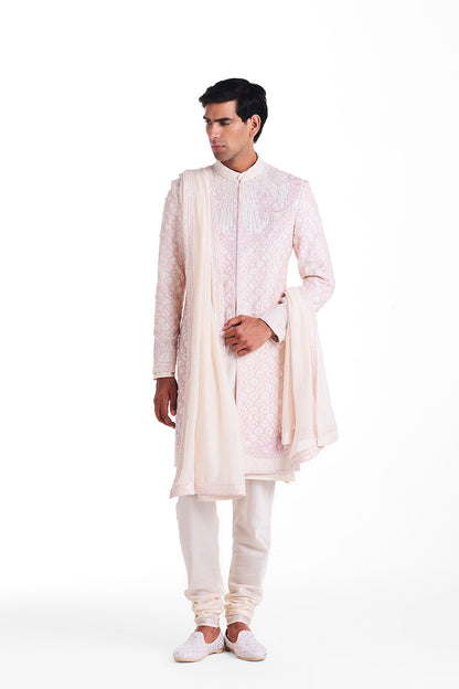 Ivory Rose Sherwani Set