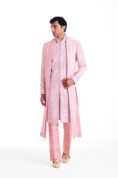 Pink Champagne Sherwani Set