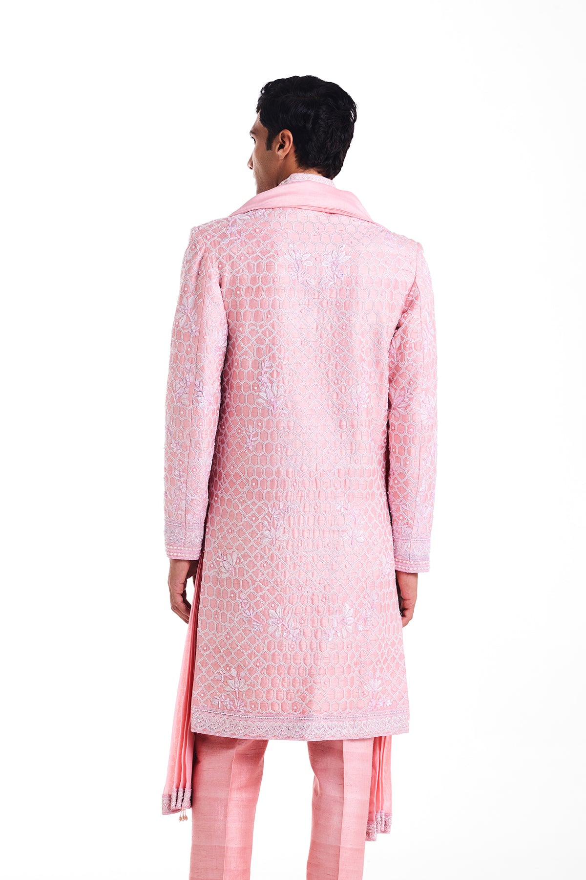 Pink Champagne Sherwani Set