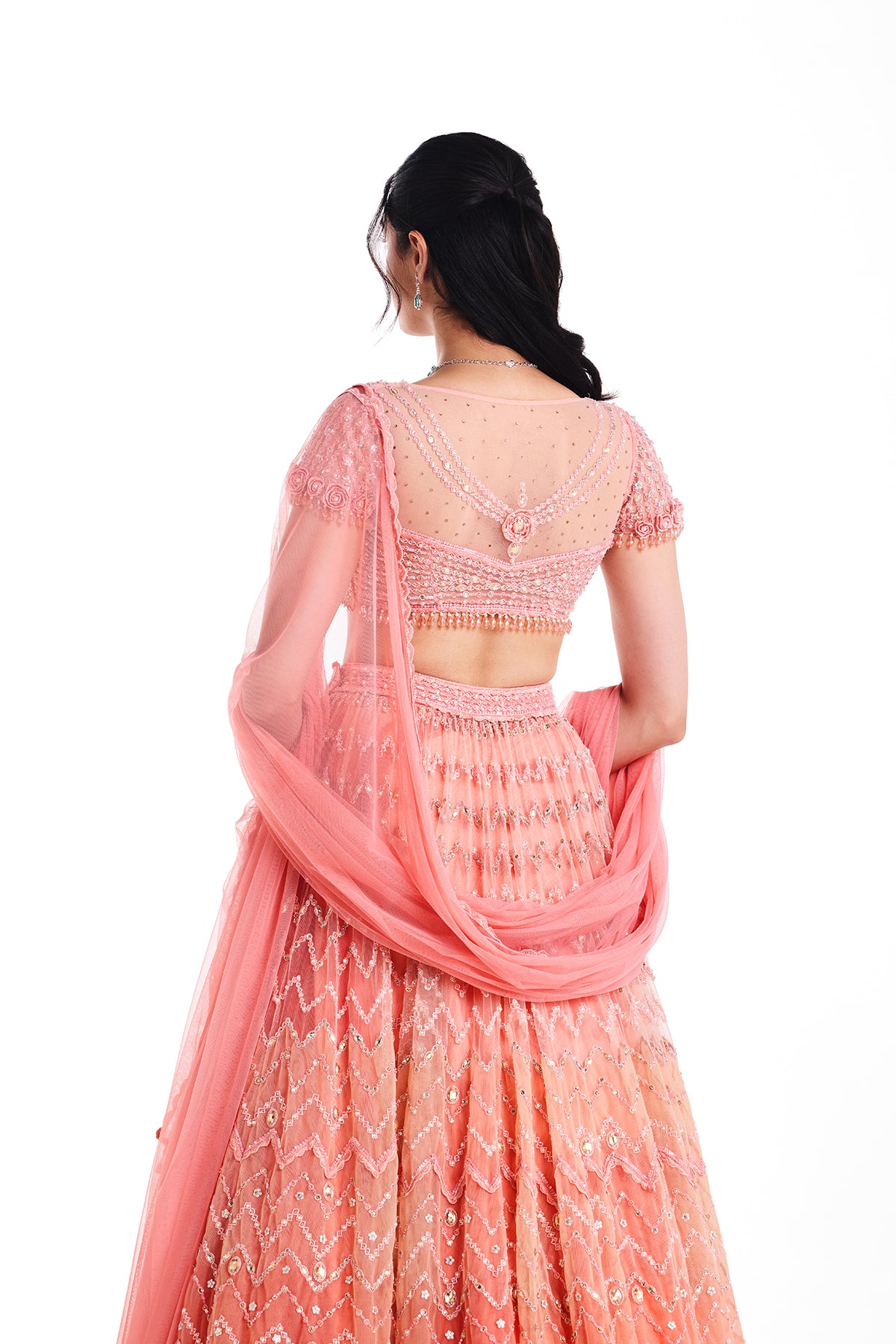 Coral Rose Lehenga Set