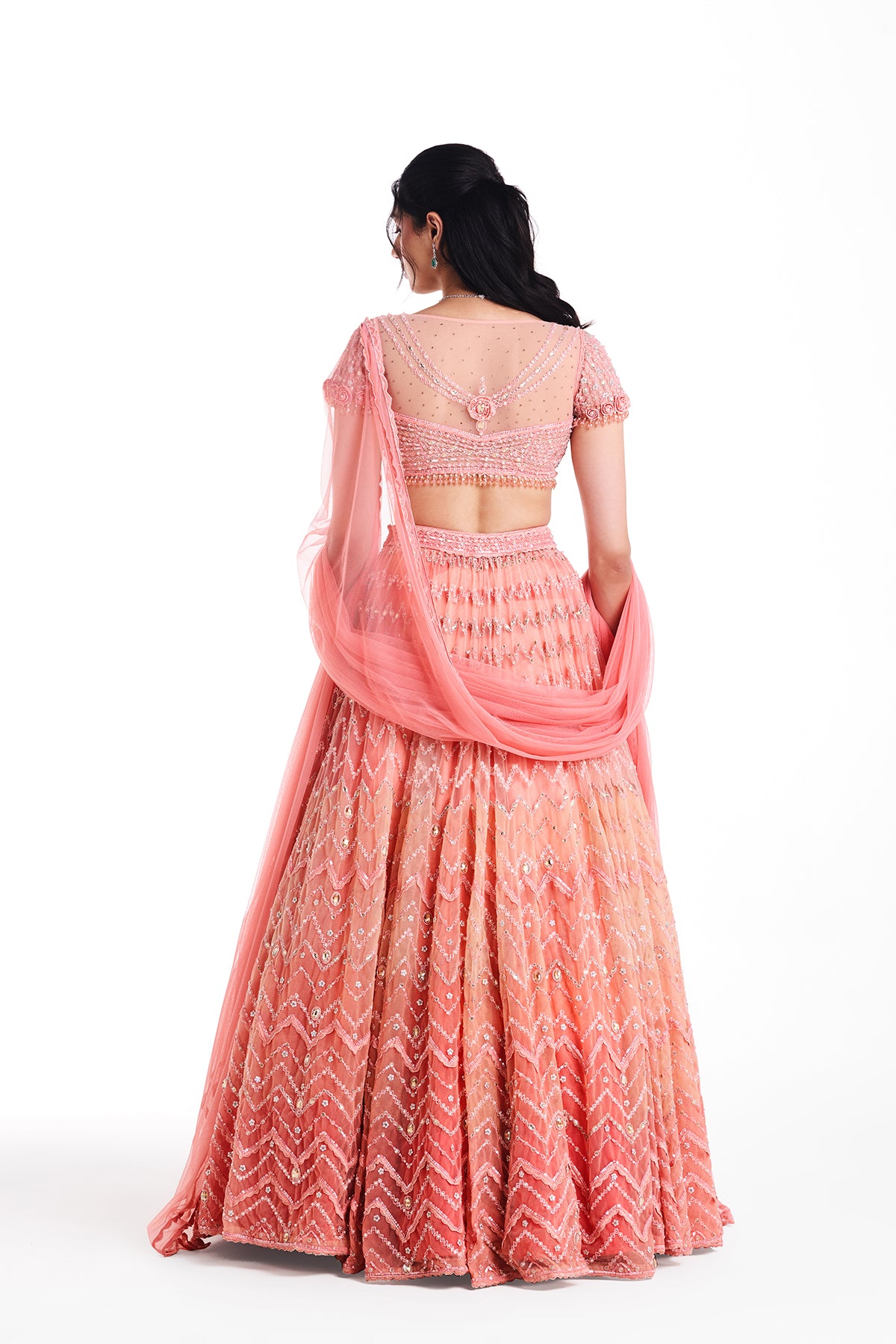 Coral Rose Lehenga Set