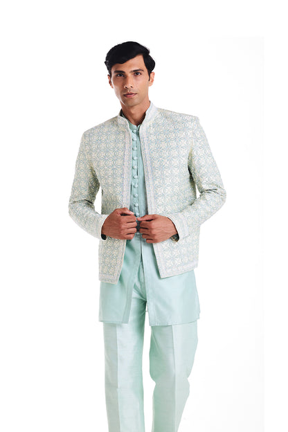 Celestial mint green Jacket Set