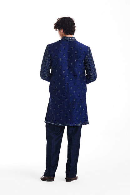 Midnight Bloom Sherwani Set